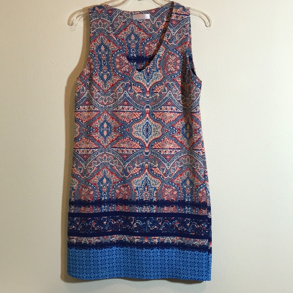 Stitch Fix ReneeC. Paisley Red & Blue Summer Dress
